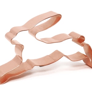 Running Bunny Cookie Cutter, 4 x 2 inches – Handmade Copper Baking Tool for Woodland & Fairy Tale Cookies
