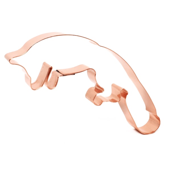 Pouncing Fox Animal Cookie Cutter 5.25 x 2.25 inches - Handcrafted Copper Cookie Cutter by The Fussy Pup