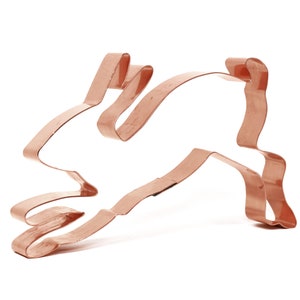 6 Inch Long Leaping Hare Copper Woodland Creatures Cookie Cutter - Handcrafted by The Fussy Pup