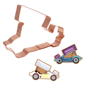 Handcrafted Copper Sprint Car Cookie Cutter - Race Car Theme