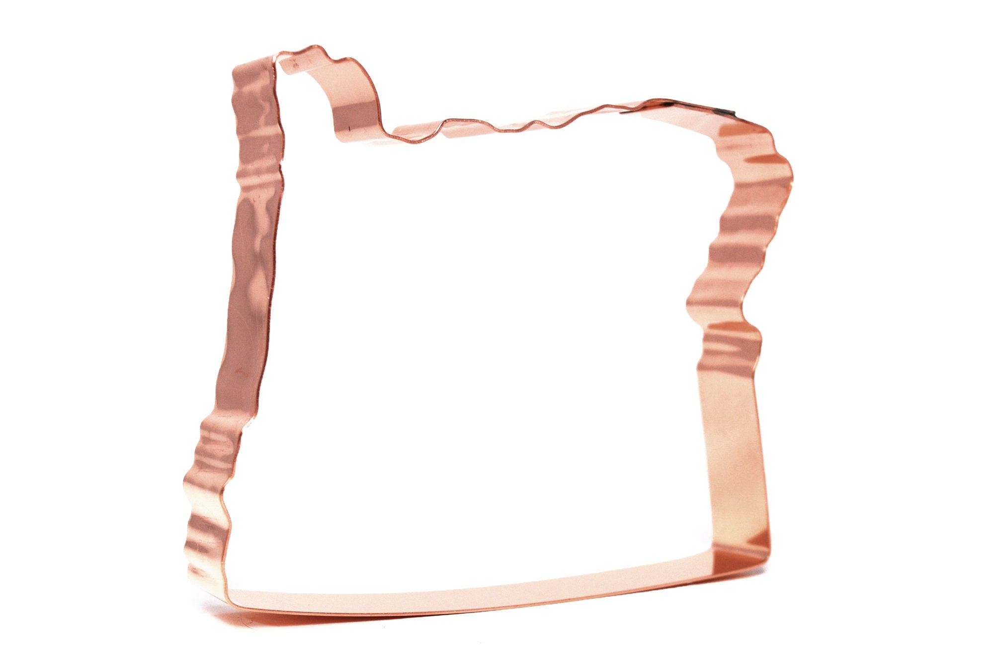 State of Oregon Copper Cookie Cutter Handcrafted by The Fussy Pup