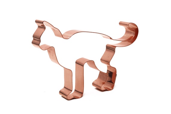 Cornish Rex Cat Cookie Cutter 5 X 3.5 inches - Handcrafted Copper Cookie Cutter by The Fussy Pup