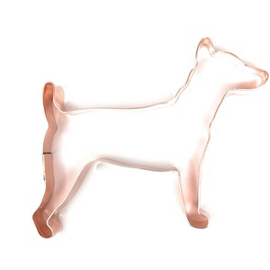 Rat Terrier Cookie Cutter: 4&quot; Copper Dog Breed, USA Made