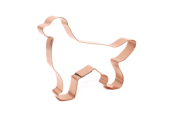 Golden Retriever Dog Breed Cookie Cutter 4.75 X 3.5 inches - Handcrafted Copper Cookie Cutter by The Fussy Pup