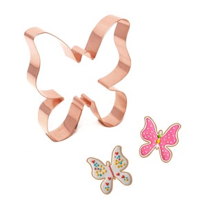 3.5 Inch Tall Pretty Butterfly Cookie Cutter - Handcrafted Copper by The Fussy Pup