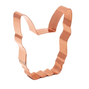 Boston Terrier Face Cookie Cutter: 3.5&quot; Copper Dog Treat Cutter, USA Made