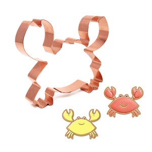 Handcrafted Copper Crab Cookie Cutter - Coastal Baking (4.75 x 4)
