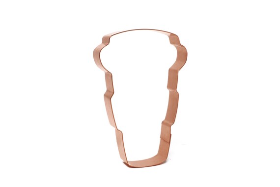 Medium To Go Coffee Cup Cookie Cutter 4.5 X 3 inches - Handcrafted Copper Cookie Cutter by The Fussy Pup