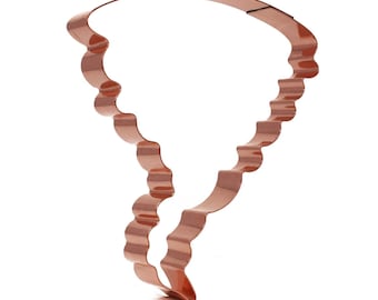 Copper Tornado Cookie Cutter - Weather Design (5 inches) - Made in USA