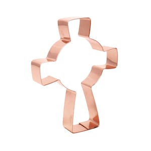 Handcrafted Copper Celtic Cross Cookie Cutter - 3.5 X 4.5 Inches