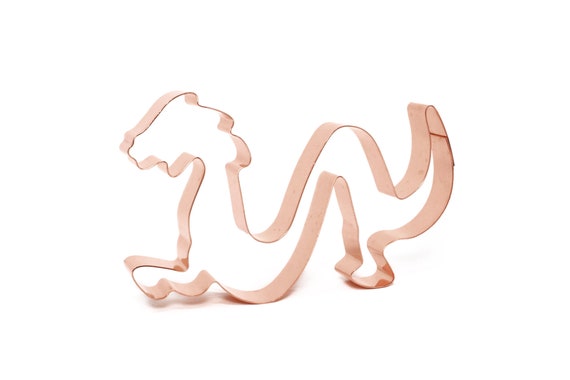 Chinese Dragon Cookie Cutter 5.75 X 3.5 inches - Handcrafted Copper Cookie Cutter by The Fussy Pup