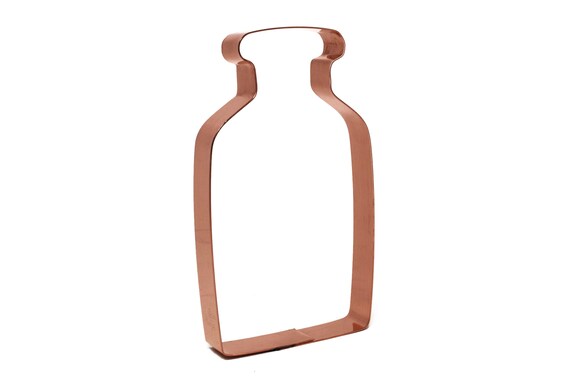 5 Inch Vintage Apothecary Bottle Copper Cookie Cutter - Handcrafted by The Fussy Pup