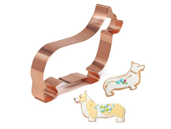 Pembroke Welsh Corgi Dog Breed Cookie Cutter 3.5 x 5 inches - Handcrafted Copper Cookie Cutter by The Fussy Pup