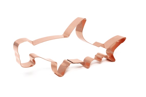 Hammerhead Shark Fish Cookie Cutter 3.25 X 7.5 inches - Handcrafted Copper Cookie Cutter by The Fussy Pup