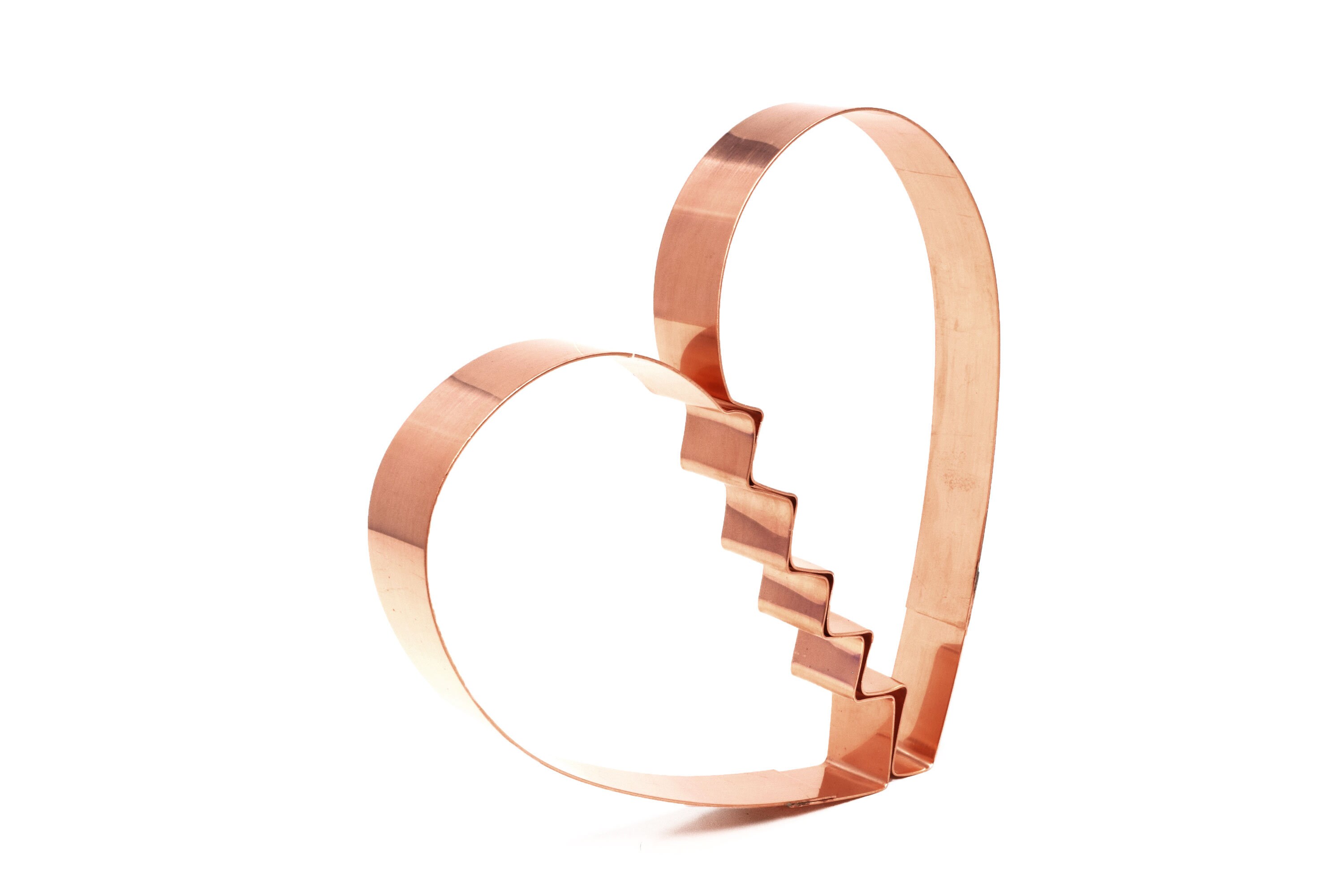 Formina Per Biscotti A Forma Di Cuore Spezzato In Acciaio Inox - Tagliapasta Creativo Per Dolci, Feste E Decorazioni - 4