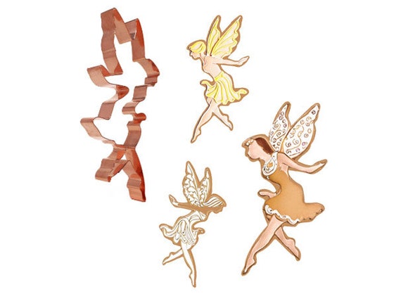 Flying Pixie Fairy Cookie Cutter 4 X 7 inches - Handcrafted Copper by The Fussy Pup