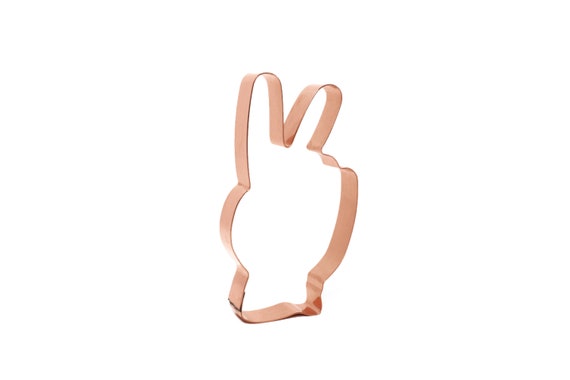 V Sign - Peace Hand Gesture - Copper Hand Cookie Cutter - Handcrafted by The Fussy Pup