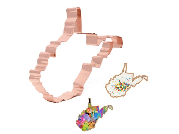 State of West Virginia ~  Copper Cookie Cutter - Handcrafted by The Fussy Pup