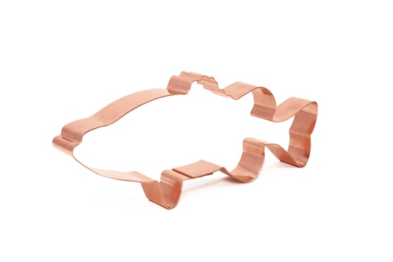 Large ~ Large Mouth Bass ~ Fish Copper Cookie Cutter - Handcrafted by The Fussy Pup