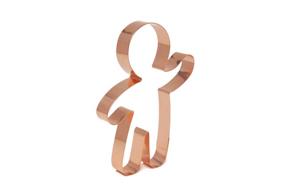 Gingerbread Boy of the Year Christmas Cookie Cutter 4.25 X 6 inches - Handcrafted Copper Cookie Cutter by The Fussy Pup