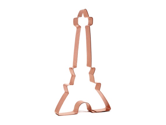 Chunky Eiffel Tower Cookie Cutter, 6 x 3.25 inches, Handcrafted Copper by The Fussy Pup