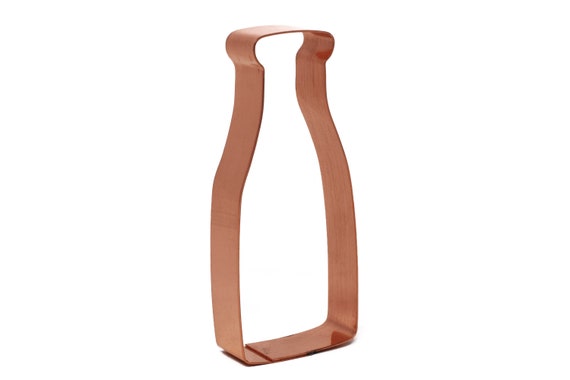 Old Fashioned Milk Bottle Copper Cookie Cutter - Handcrafted by The Fussy Pup