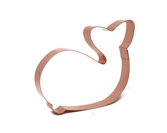 Large Cute Whale Copper Cookie Cutter - Handcrafted by The Fussy Pup