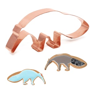 Handcrafted Copper Anteater Cookie Cutter: Zoo Animal Treat