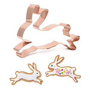 Handmade Copper Bunny Cookie Cutter: Easter Rabbit Baking (4.5 x 3 Inches)