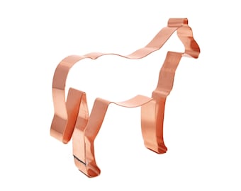 Copper Horse Cookie Cutter - Animal Cookie Cutter, 5.5 x 4.25 inches, Made in USA