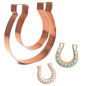 Handmade Copper Horseshoe Cookie Cutter: Western Baking (4 Inches)