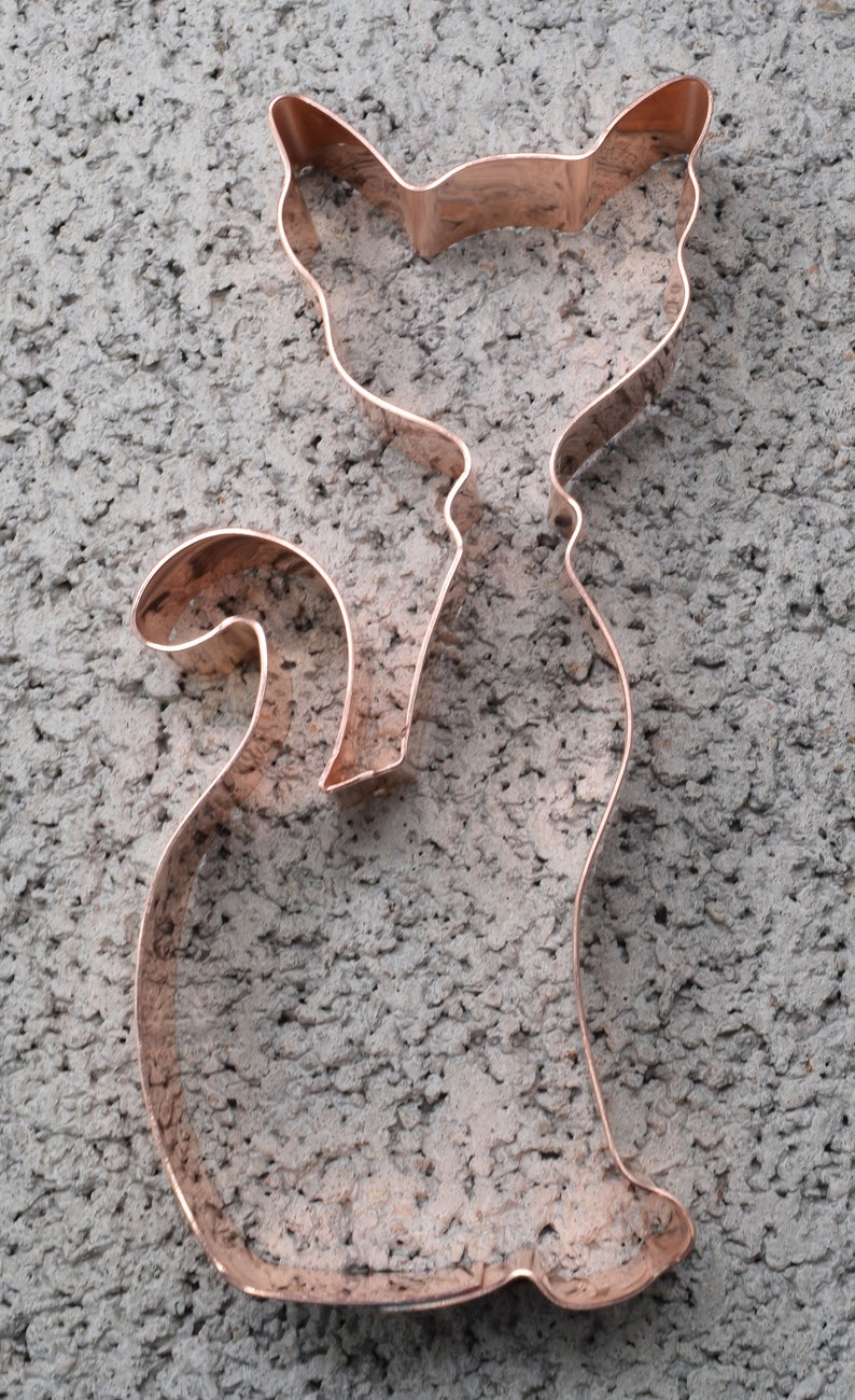 Fancy Kitty Copper Cookie Cutter Handcrafted by The Fussy Pup image 2
