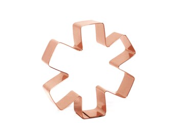 Small Star of Life Symbol Metal Cookie Cutter 3.25 X 3 inches - Handcrafted Copper Cookie Cutter by The Fussy Pup