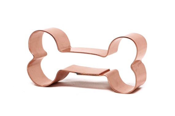 Little Funky Dog Bone Copper Cookie Cutter 2.5 X 1.125 inches - Handcrafted by The Fussy Pup