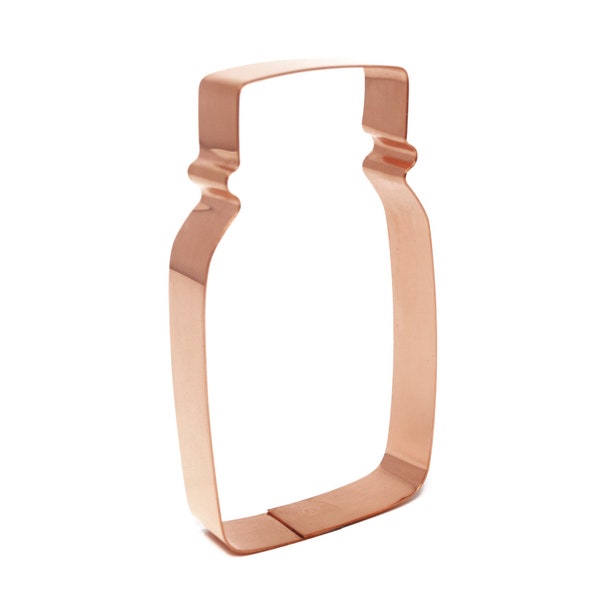 Mason Jar Cookie Cutter 2.75 X 4.75 inches - Handcrafted Copper Cookie Cutter by The Fussy Pup