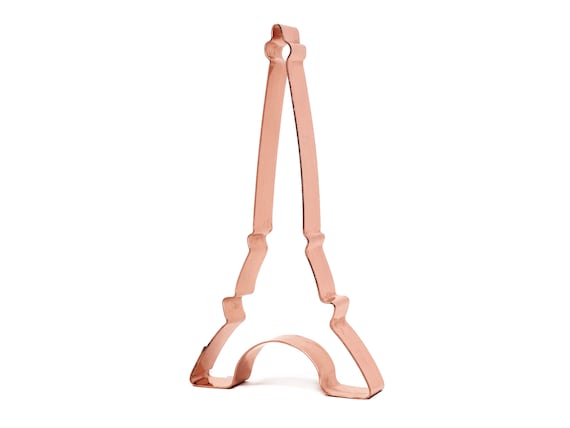 Eiffel Tower Cookie Cutter, 4.75 x 2.75 inches, Handcrafted Copper by The Fussy Pup