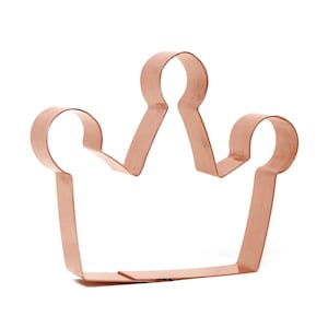 Handcrafted Copper Crown Cookie Cutter: Prince Princess Party