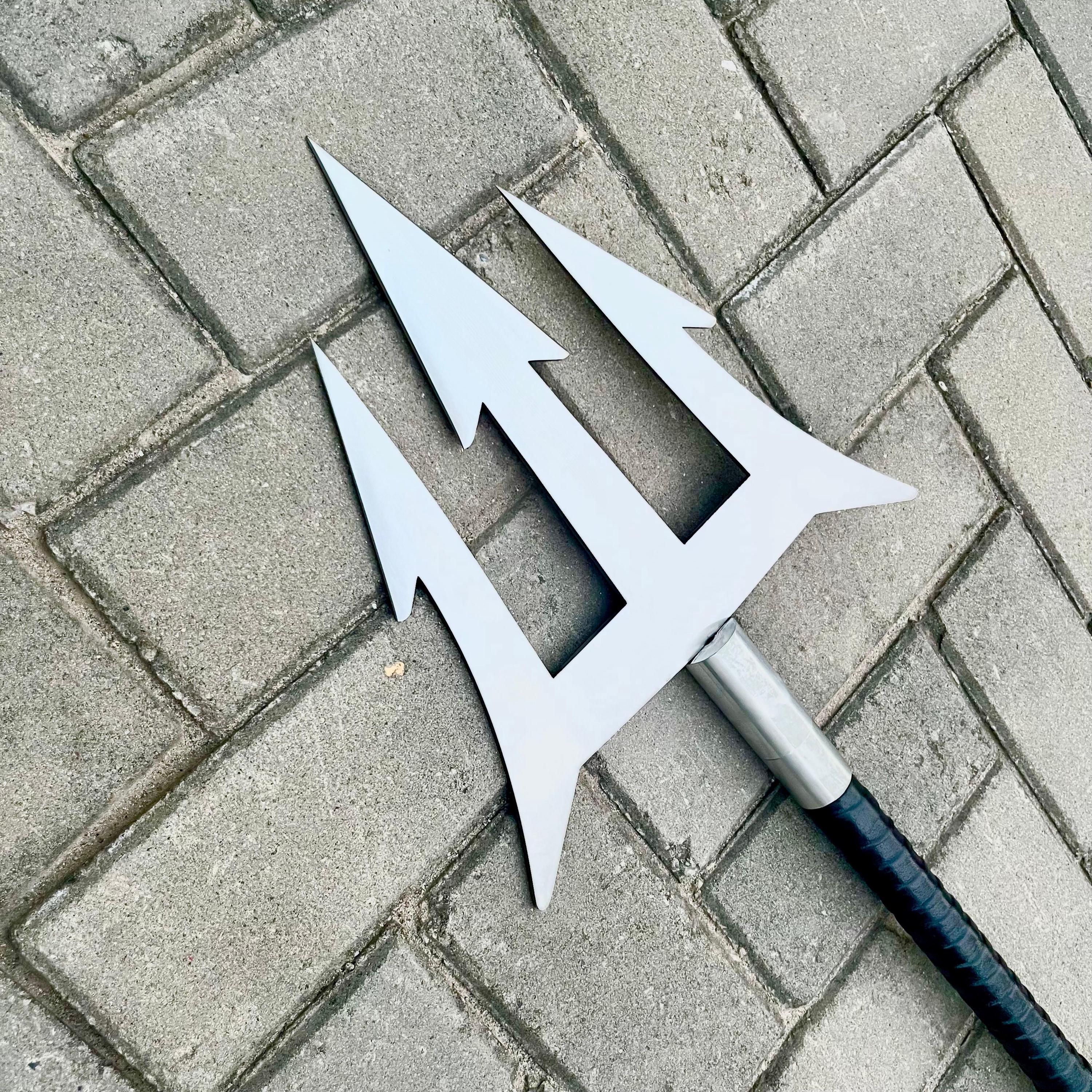 人魚　73.handmade Handmade Aquaman Trident - Hand-forged Three Arrow Blade