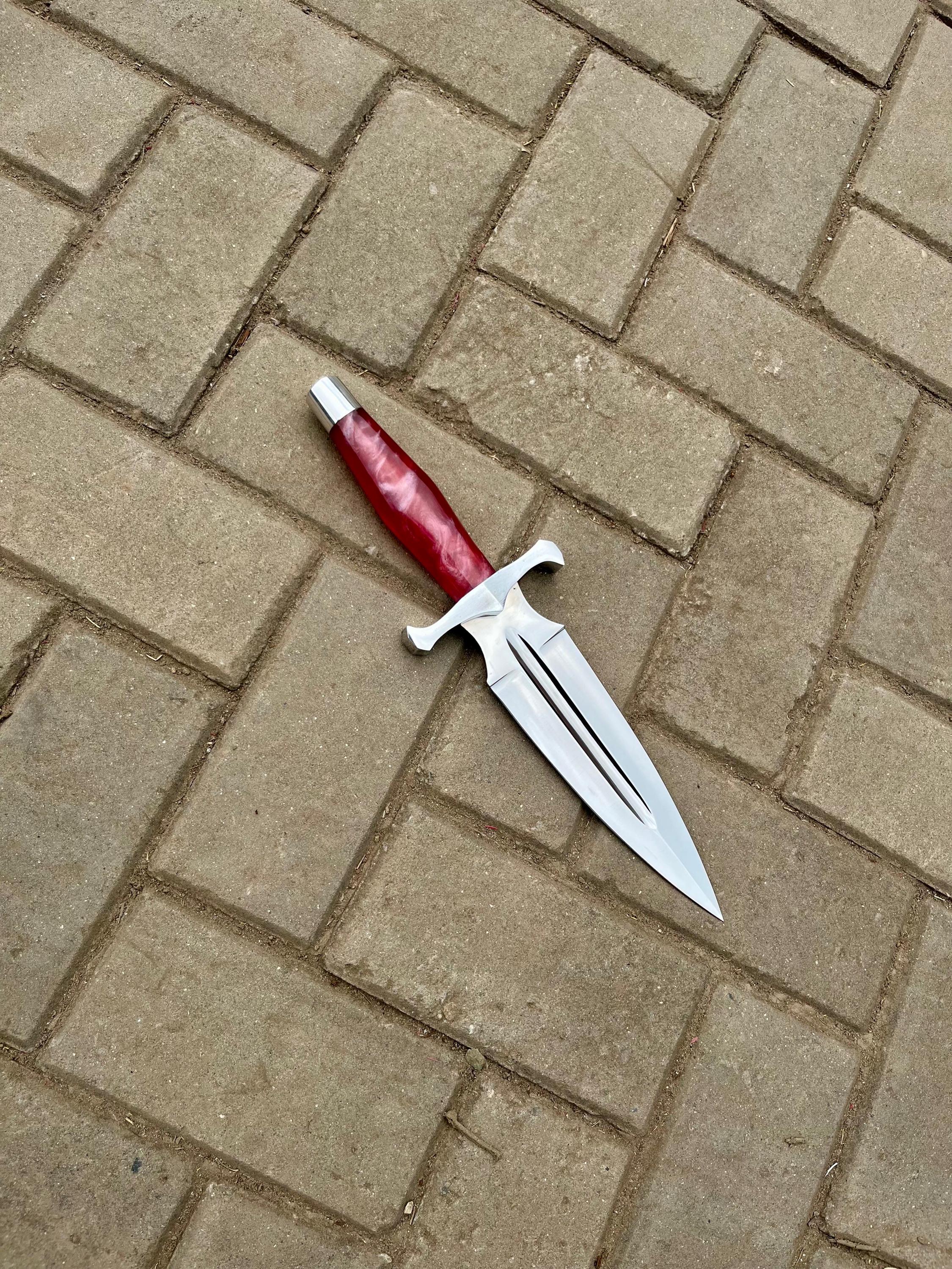 Pink Ladies Dagger | Handmade Fantasy Dagger | Double Edge Steel Blade ...