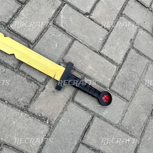Handmade Finn&#39;s Scarlet Sword - Adventure Time Cosplay prop | 3d printed, painted, Battle-damaged replica for Costume or Display