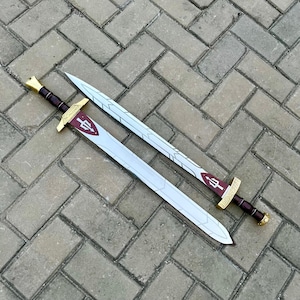 Handmade Riptide Sword Replica: Percy Jackson Cosplay Carbon Steel Sword