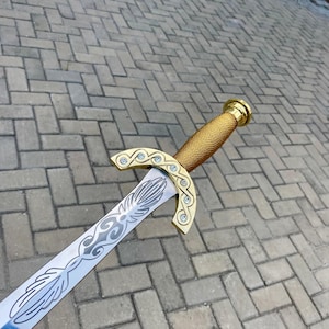 Clash of the Titans Perseus Sword Replica | Divine Temper | Handmade Greek Mythology Sword | Cosplay Prop with Leather Sheath | Gift for Him