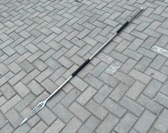 Lanza medieval artesanal / Lanza de acero estilo vikingo / Cosplay, LARP y decoración de pared