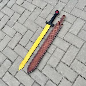 Replica fatta a mano della spada scarlatta di Finn - Adventure Time - Oggetto di scena per cosplay - Regalo per appassionati