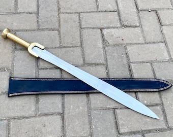 Handgefertigtes Riptide Schwert: Percy Jackson inspiriert, mit Lederscheide