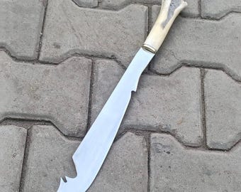 Handmade Predator 2 Elder Knife Replica – Steel Blade, Camel Bone Handle