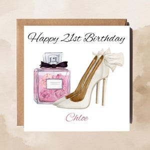 21st Birthday // Happy 21st Birthday // Greetings Card // Birthday Card // Cards for her // Personalised // Milestone