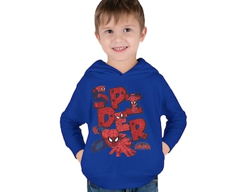 Sudadera con capucha para niños pequeños con diseño de telaraña / Sudadera de forro polar para niños