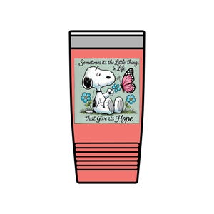 Hopeful Snoopy Insulated Tumbler, 20oz | Travel Mug, Gift for Dog Lovers, Inspirational Cup, Cute Drinkware, Motivational Tumbler