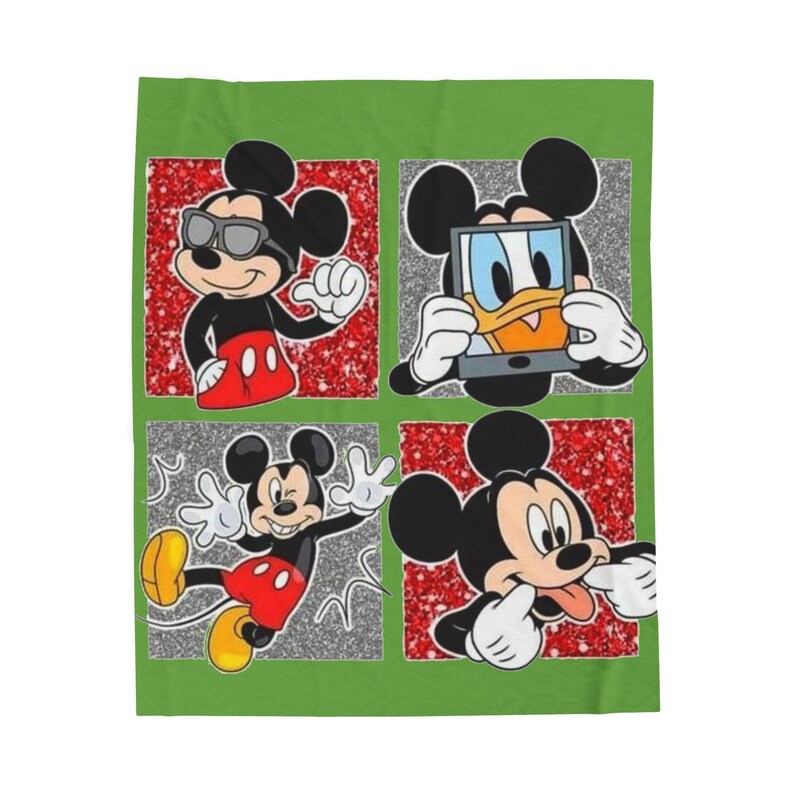 Manta de terciopelo de Mickey Mouse, acogedora manta para niños, manta de dibujos animados, decoración de Mickey, regalo perfecto para los amantes de Disney imagen 10